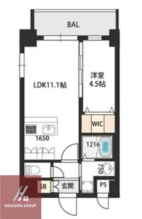 セントルイス京橋【101号室】の間取り