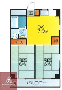 レジデンス鶴美【5−A号室】の間取り