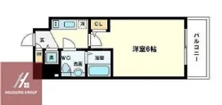 エスリード大阪梅田リュクス【4階】の間取り