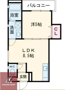 クリエオーレ茨田大宮Ⅳ【2階】の間取り
