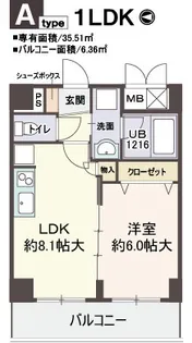 ラピスラズリ【6階】の間取り