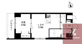 La CASA 上本町【9階】の間取り