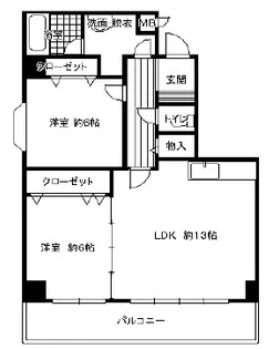 ウィステリア谷町【7階】の間取り