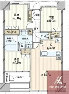 リバーガーデン四天王寺【16階】の間取り