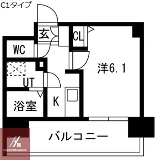 エスリード南森町【7階】の間取り