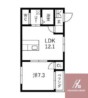 第2ハイツ和らぎ【1階】の間取り