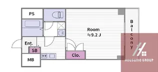 エバーグリーン龍造寺【3階】の間取り