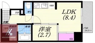 ナットレジデンス都島本通【202号室】の間取り