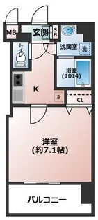 W−STYLE大阪谷町【6階】の間取り