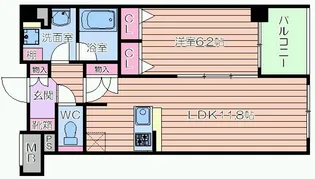 セレッソコート上本町EAST【3階】の間取り