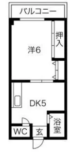 シャンボール今里Ⅱ番館【5階】の間取り