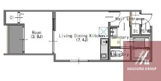 モアナ墨江【1階】の間取り