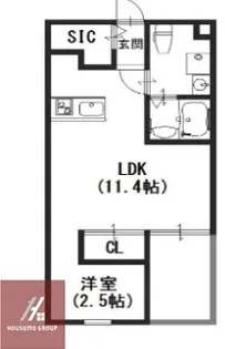 エルデ赤川【1階】の間取り