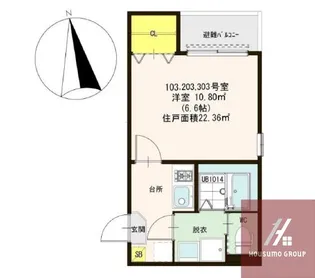 ハーモニーテラス杉本Ⅱ【2階】の間取り