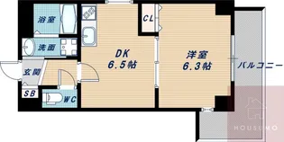 シャインビュー東淀川【5階】の間取り