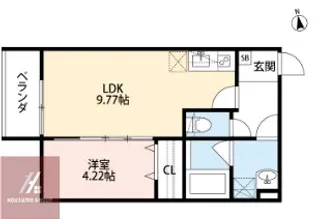 ブルーグレイス緑橋【1階】の間取り