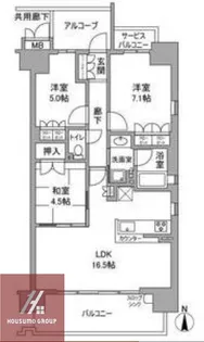 プレミスト都島パークフロント【0号室】の間取り