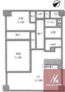 セザール美章園【2階】の間取り