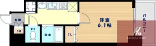 ライジングコート岸里玉出駅前【6階】の間取り