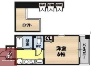 エステムコート大阪城前OBPリバーフロント【2階】の間取り