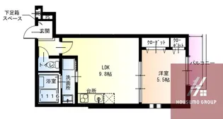 フジパレスあびこ駅北Ⅱ番館【1階】の間取り