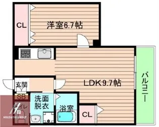 和ハイツⅡ【4階】の間取り