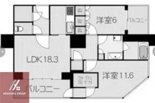 グランフロント大阪オーナーズタワー【2308号室】の間取り