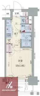 プレサンス天神橋ディオレ【402号室】の間取り
