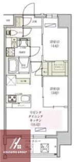 アーバネックス東梅田【1101号室】の間取り