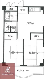 今津マンション【304号室】の間取り