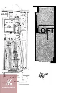 エステムコート梅田茶屋町デュアルスペース【702号室】の間取り