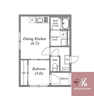 ハーモニーテラス西今川【3階】の間取り