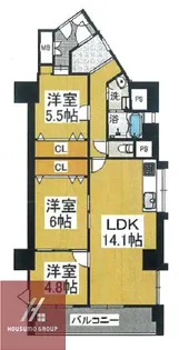 ナビール城東【206号室】の間取り