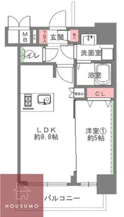 プレサンス扇町駅前【12階】の間取り