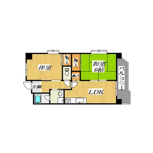 サニーコートナカイ【4階】の間取り