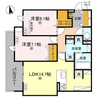 スペチアーレ杭全【3階】の間取り