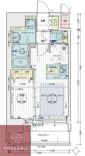 エステムコート梅田・天神橋IVステーションフロント【5階】の間取り