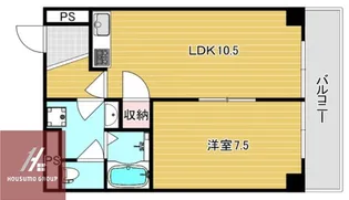 ジオナ天神橋【303号室】の間取り