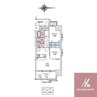 スプランディッドあびこ駅前【5階】の間取り