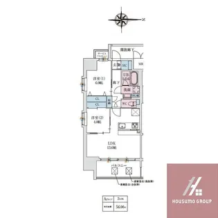 スプランディッドあびこ駅前【6階】の間取り