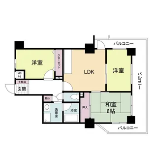 第一玉造マンション【6階】の間取り