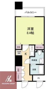 メゾン・ド・ヴィレ大阪城公園前【15階】の間取り