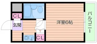 ヴェルデ阿倍野【6階】の間取り