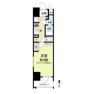 La Douceur玉造【8階】の間取り