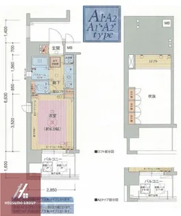 エステムコート梅田東アクアパレス【5階】の間取り