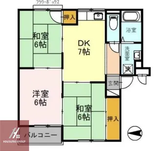 フラワーハイム鶴見【203号室】の間取り