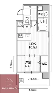 アプリーレ大阪城北【7階】の間取り
