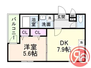 フジパレス帝塚山Ⅱ番館【1階】の間取り