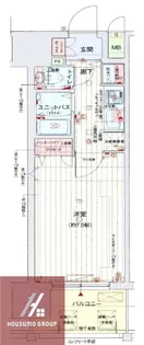 クリスタルグランツ梅田【502号室】の間取り