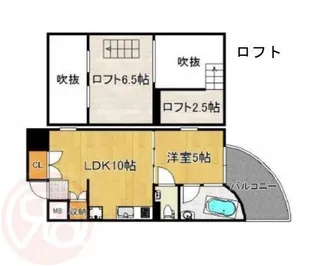 ZEUS難波クリスタル【10階】の間取り